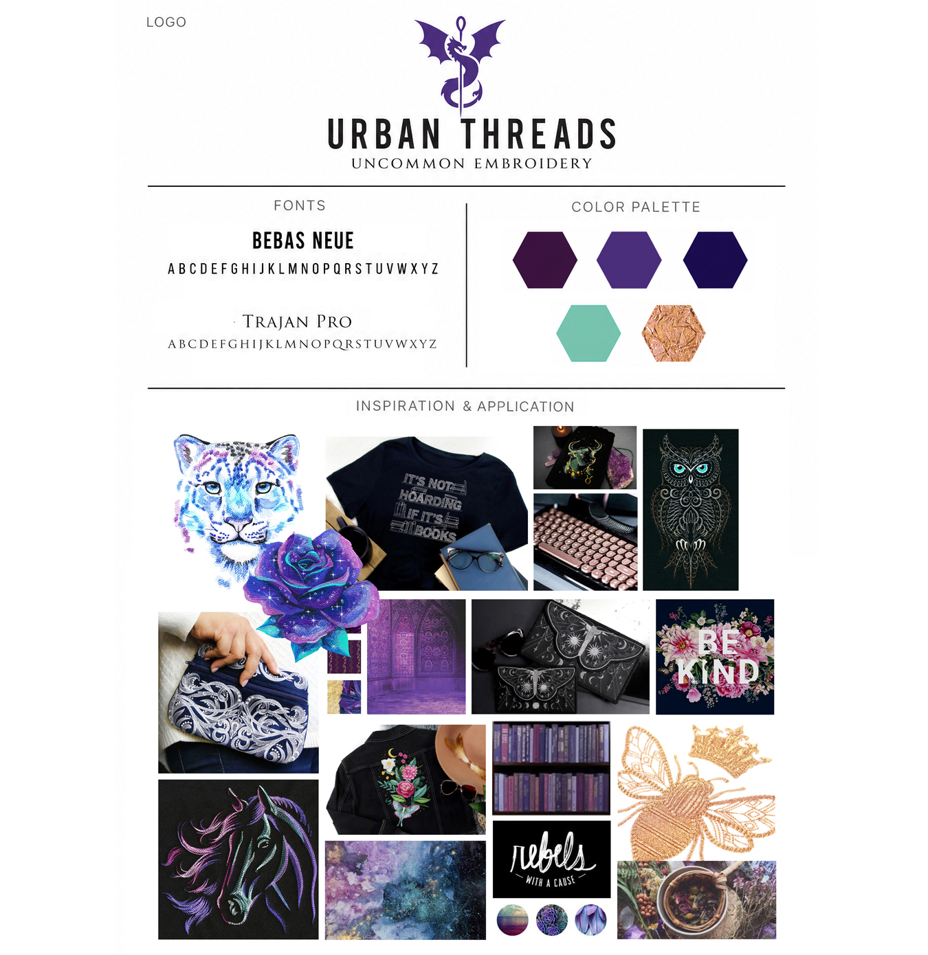 Urban Threads brand moodboard